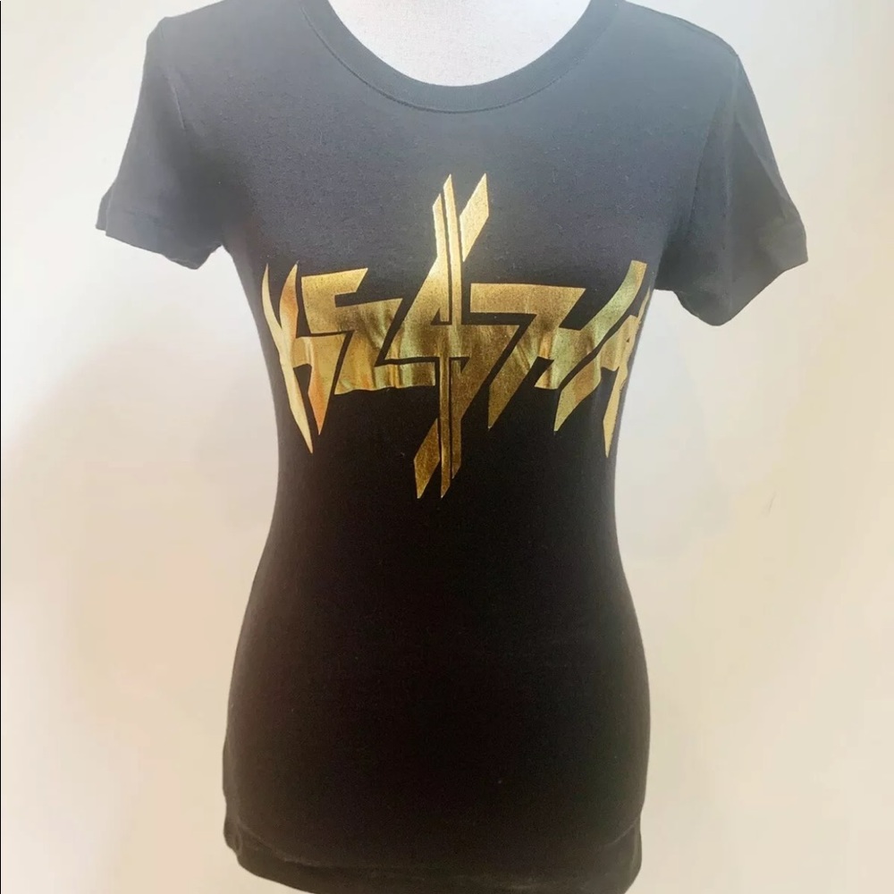 ISO BLACK AND GOLD KESHA KE$HA WARRIOR TOUR SHIRT